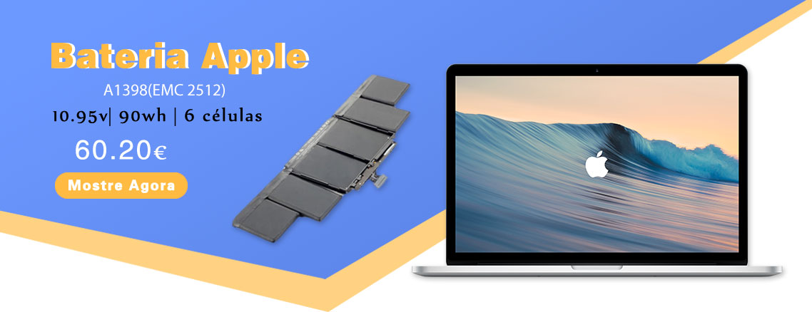 Substituição da bateria do Apple a1398 emc 2512