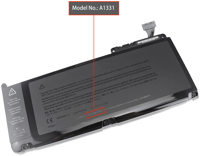 Número de Peça da Bateria Apple