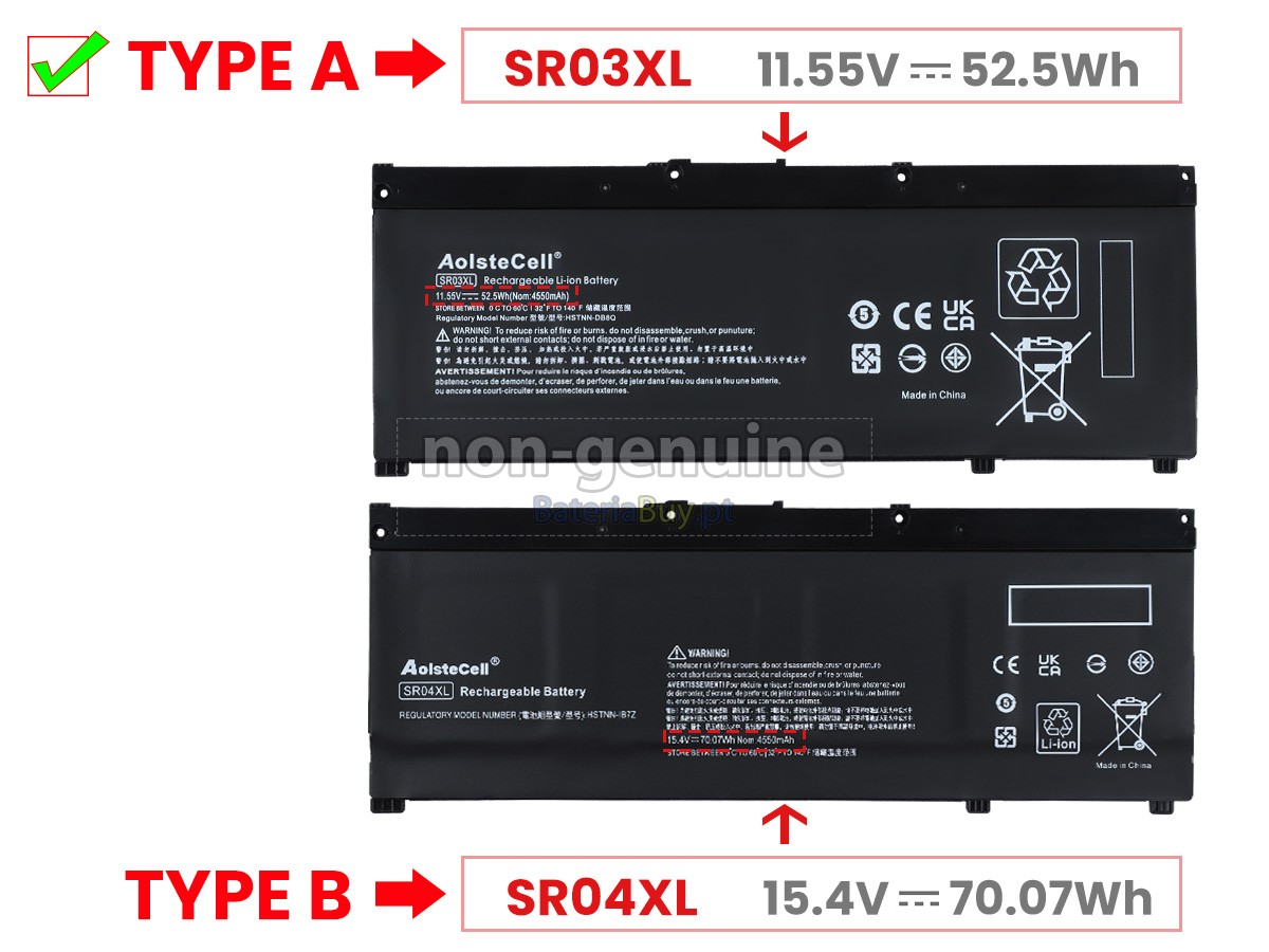 replacement HP SR04XL battery